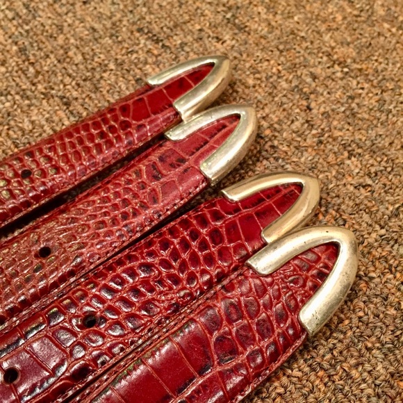 NWOT Men’s Red Calfskin Leather Golf Belt - Picture 3 of 3